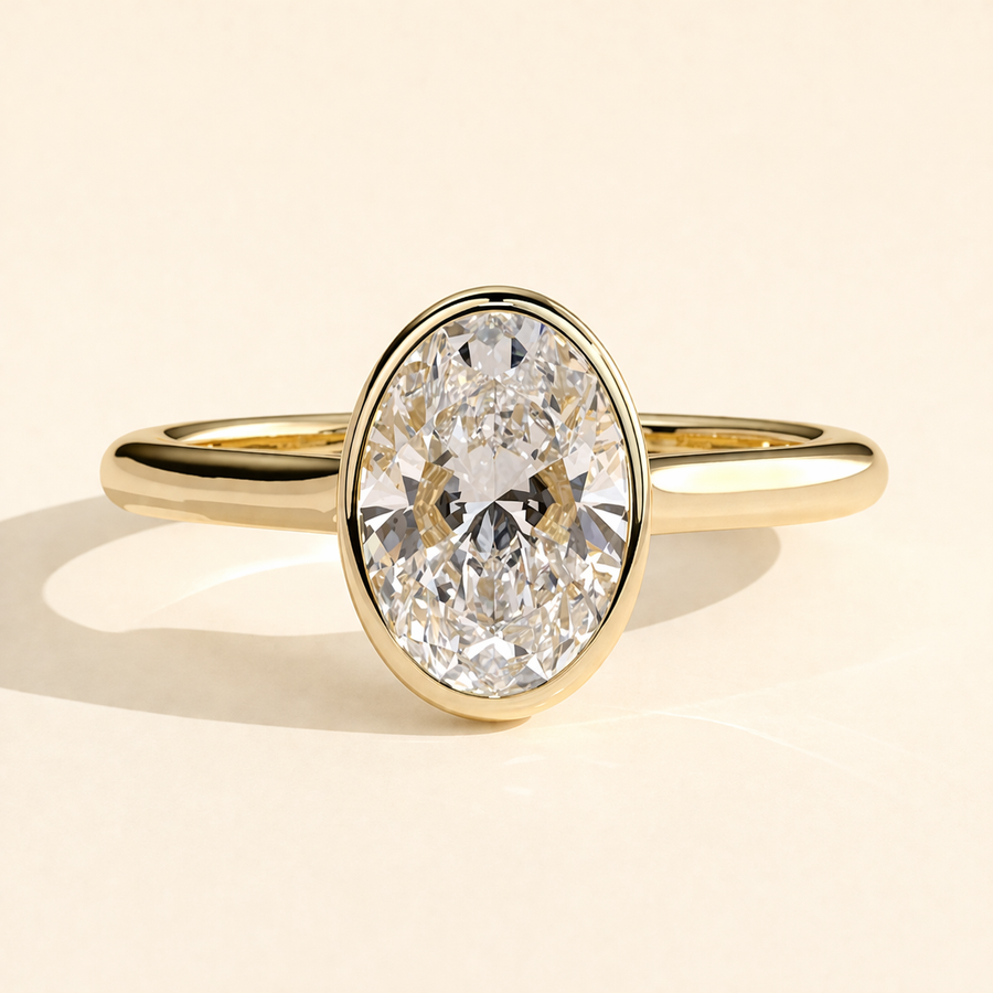 Bezel engagement ring