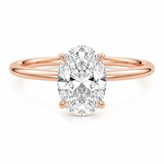 Kayte - Oval Cut Solitaire Moissanite Engagement Ring