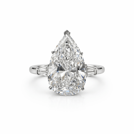 5 Carat Pear Cut Diamond Engagament Ring