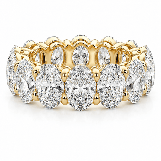 Camilia - Eternity Oval Cut Diamond Wedding Ring Band
