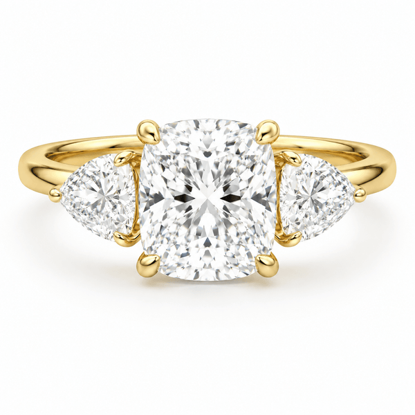 Harmony - Cushion Three Stone Lab Grown Diamond Engagement Ring