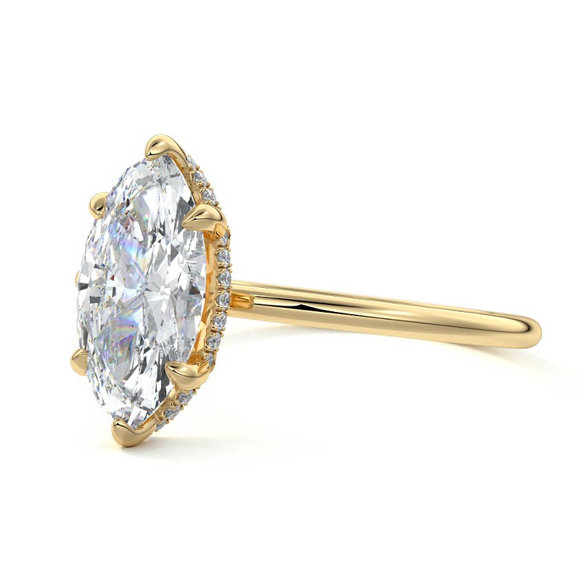 Daniele Moissanite Solitaire Marquise Engagement Ring - Raphana Jewellery