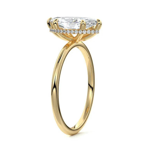 Daniele Moissanite Solitaire Marquise Engagement Ring - Cullen Jewellery Sydney
