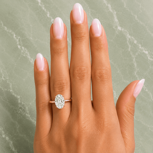 Lavigne - Oval Hidden Halo Lab Grown Diamond Engagement Ring