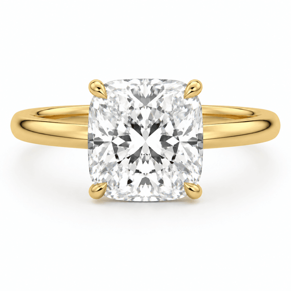Sara - Cushion Solitaire Lab Grown Diamond Engagement Ring