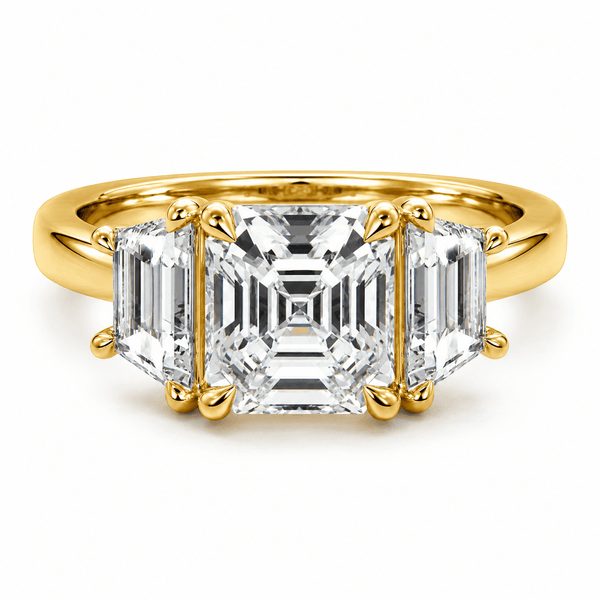 Marissa - Asscher Trilogy Lab Grown Diamond Engagement Ring