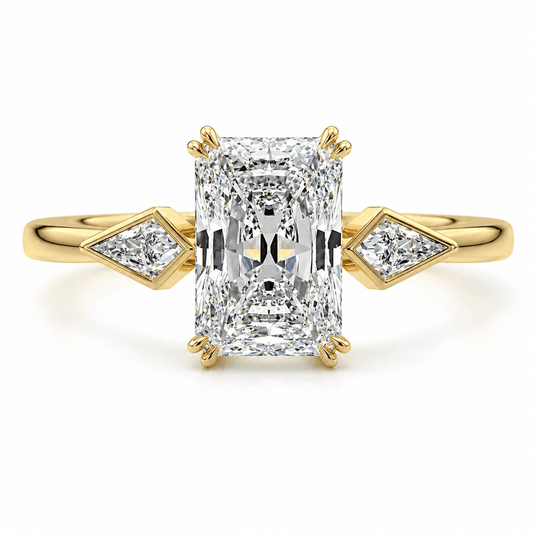 Freya - Radiant Three Stone Lab Grown Diamond Engagement Ring