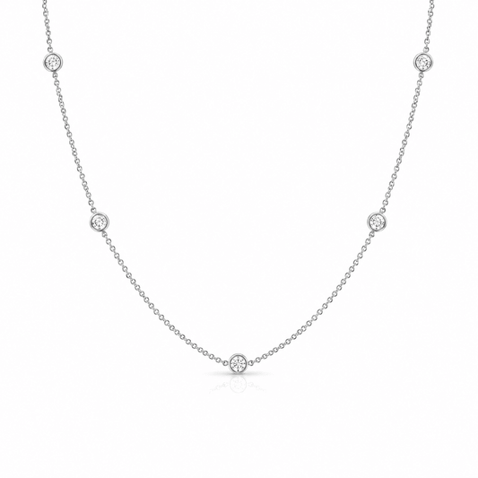 0.50Ct Diamonds by the Yard Necklace 14K