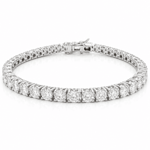 12CT Tennis Bracelet - Lab Moissanite Round Cut in Silver 925