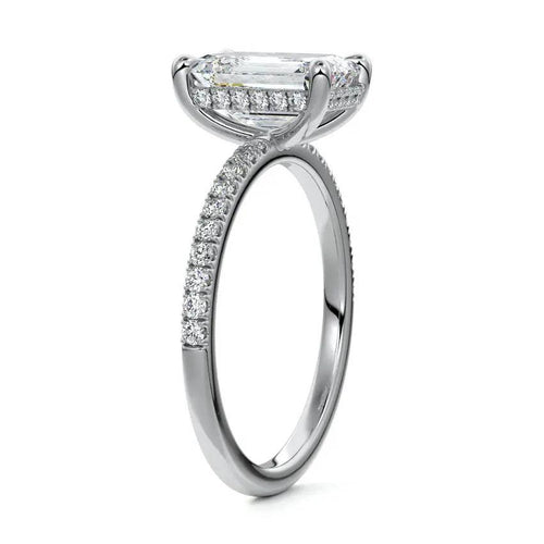 Eleonor Emerald Lab-Grown Engagement Ring - Raphana Jewellery
