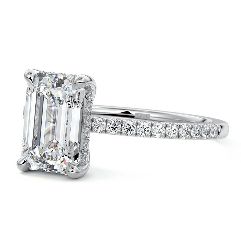 Eleonor Emerald Lab-Grown Engagement Ring - Raphana Jewellery