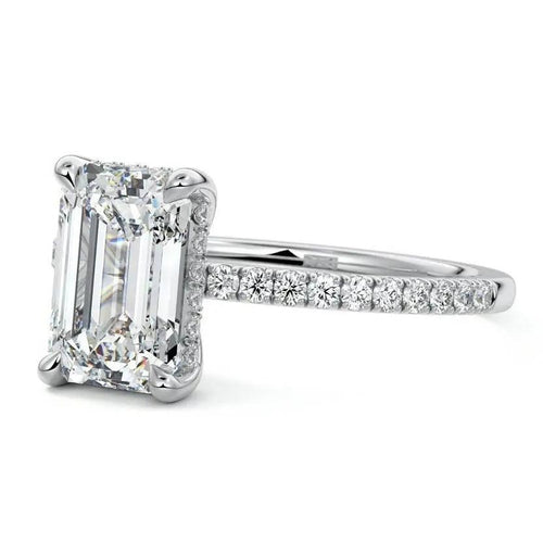 Eleonor Emerald Lab-Grown Engagement Ring - Raphana Jewellery