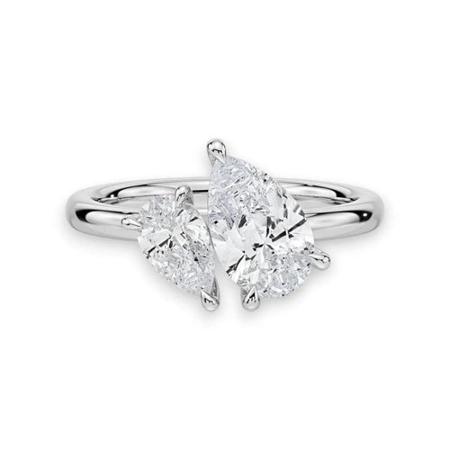 Iris - Pear Toi et Moi Lab Grown Diamond Engagement Ring Raphana Jewellery