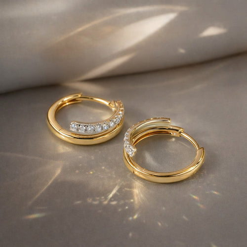 Ellen Hoop Moissanite Earrings by Nura Lab