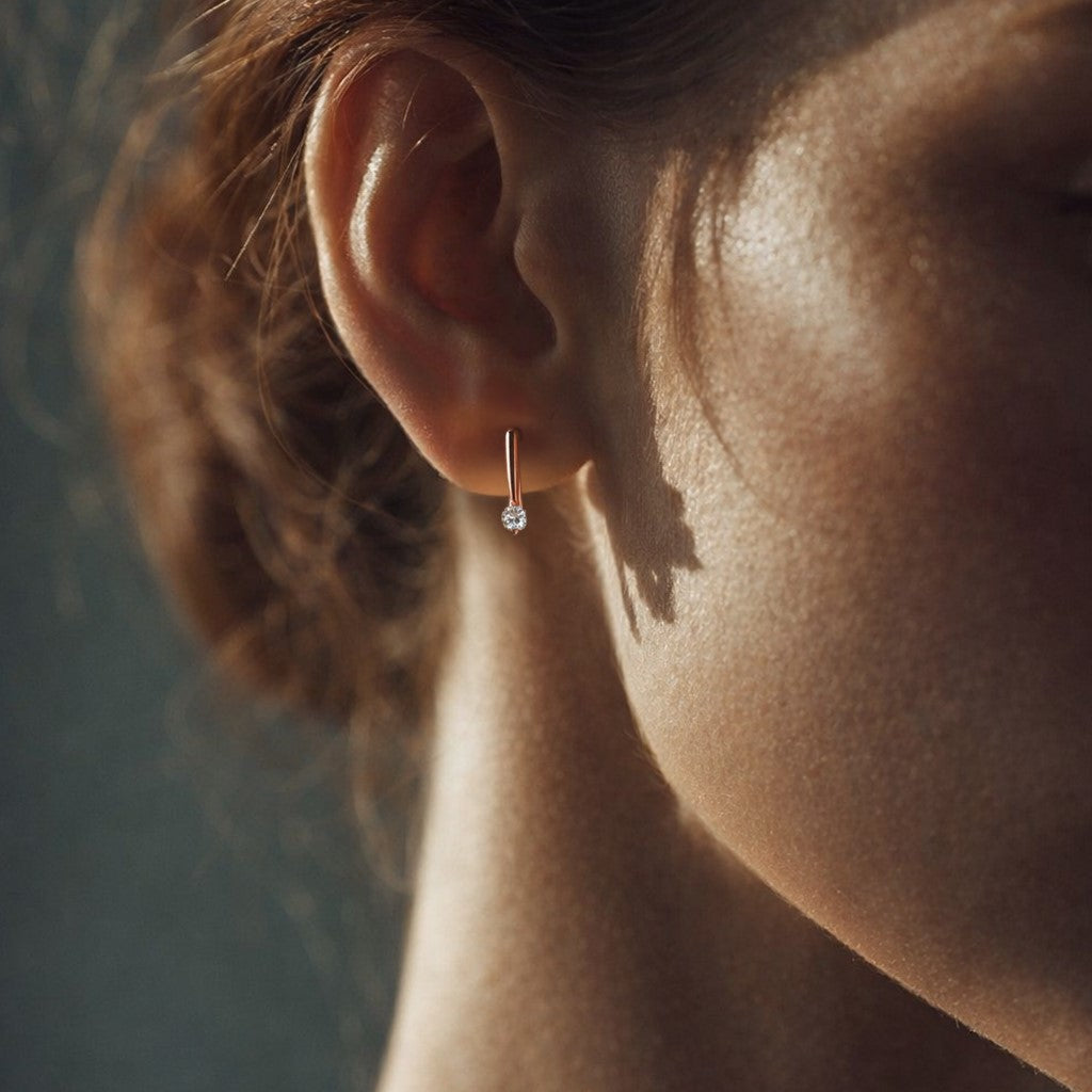 Miranda Moissanite Earrings by Nura Lab