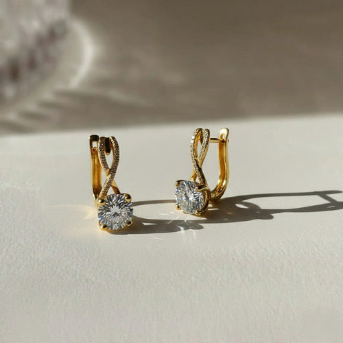 Ayla Moissanite Earrings by Nura Lab