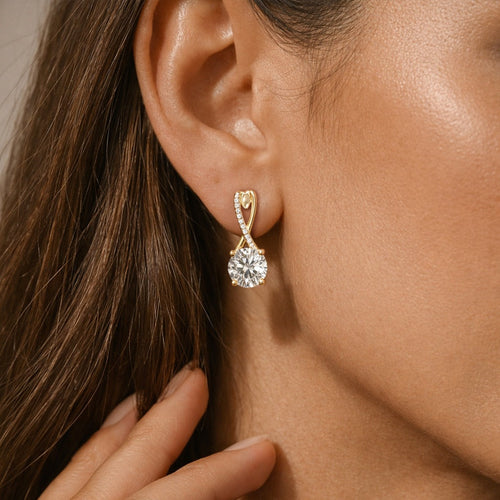Ayla Moissanite Earrings by Nura Lab