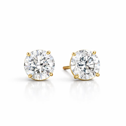 Moonlight Moissanite Round-Cut Stud Earrings by Nura Lab