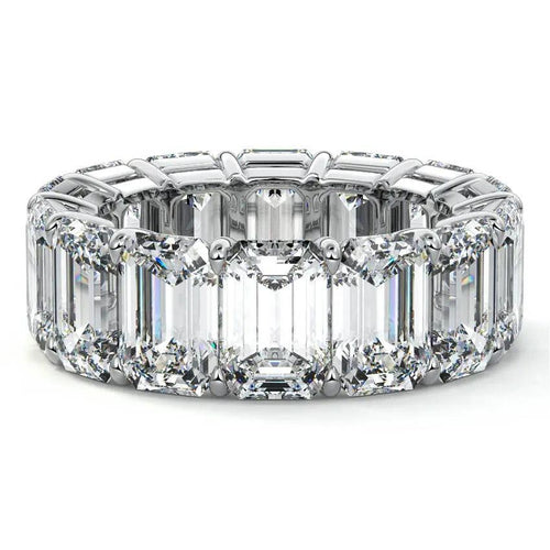 Mila - Eternity Emerald Cut Wedding Ring Lab Grown Diamond Raphana Jewellery