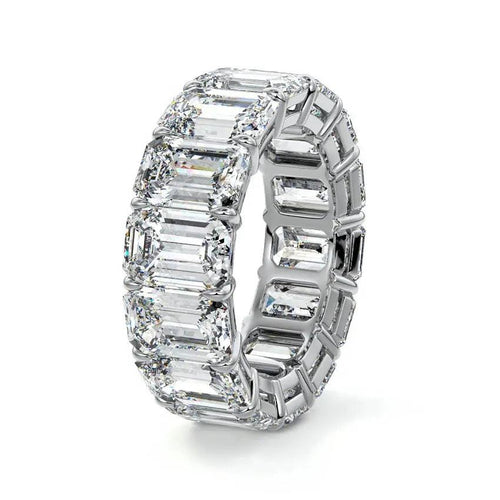 Mila - Eternity Emerald Cut Wedding Ring Lab Grown Diamond Raphana Jewellery