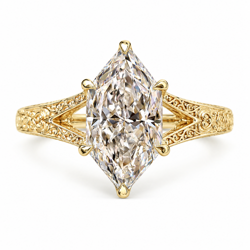 Celestine Faye ring on white studio background