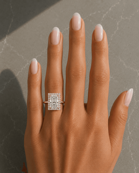 Anne - Radiant Halo Lab Grown Diamond Engagement Ring