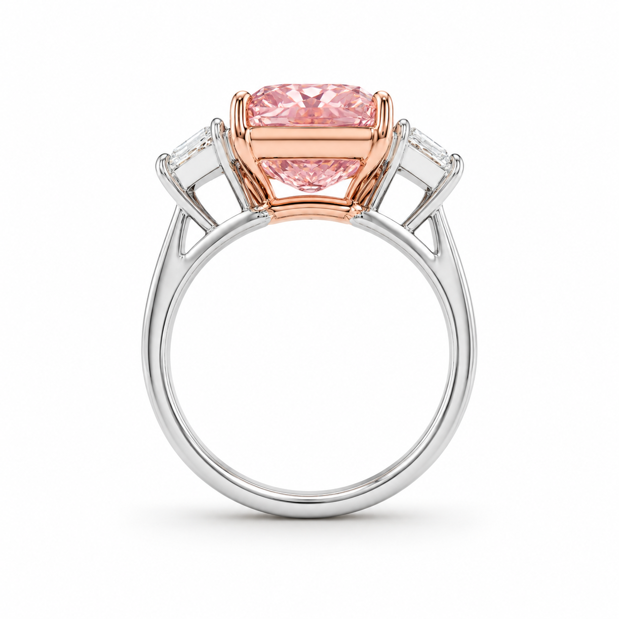 Meryl - Trilogy Radiant Cut Pink Diamond.