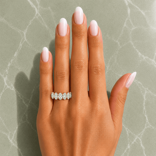 Leila - 4.5 CTW Oval Cut Lab Grown Diamond Wedding Ring
