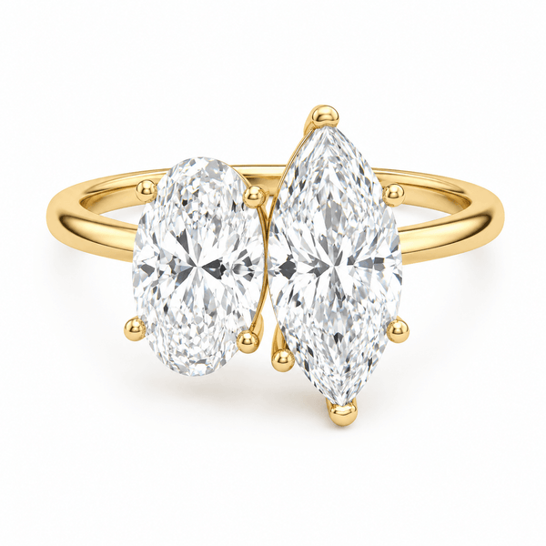Josie - Oval and Marquise Toi et Moi Lab Grown Diamond Engagement Ring