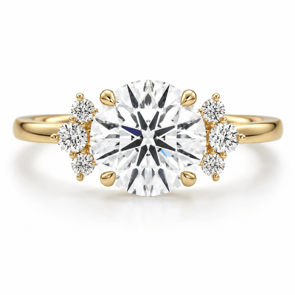 Bella - Round Unique Lab Grown Diamond Engagement Ring