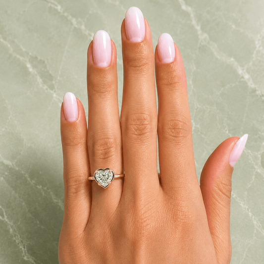 Shayenne - Heart Shape Bezel Lab Grown Diamond Engagement Ring