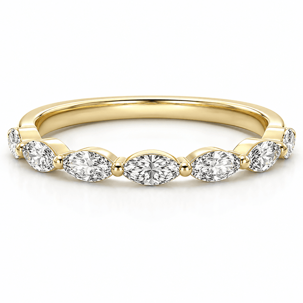 Sarah - Lab Grown Half Eternity Marquise Wedding Ring