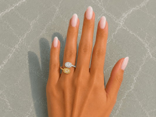 Josie - Toi et Moi White & Yellow Diamond Engagement Ring