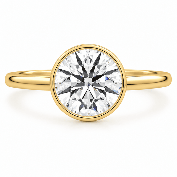 Milly - Round Bezel Lab Grown Diamond Engagement Ring