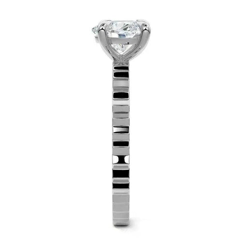 Chiara - Heart Shape Solitaire Fluted Band Engagement Ring Raphana Jewellery