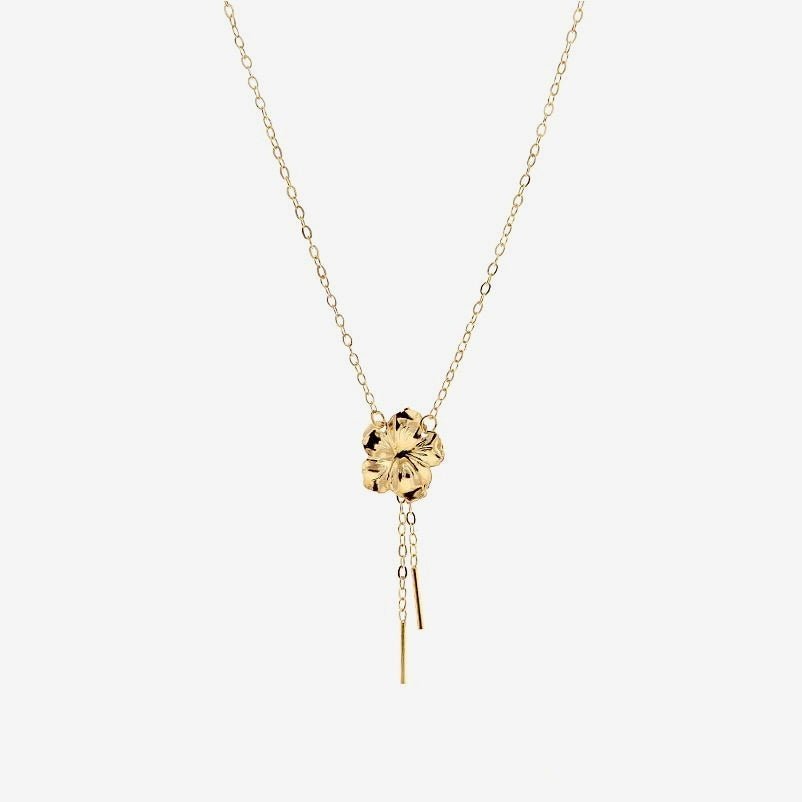Golden Flower Necklace 9K - Raphana Jewellery