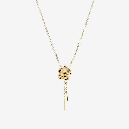 Golden Flower Necklace 9K - Raphana Jewellery