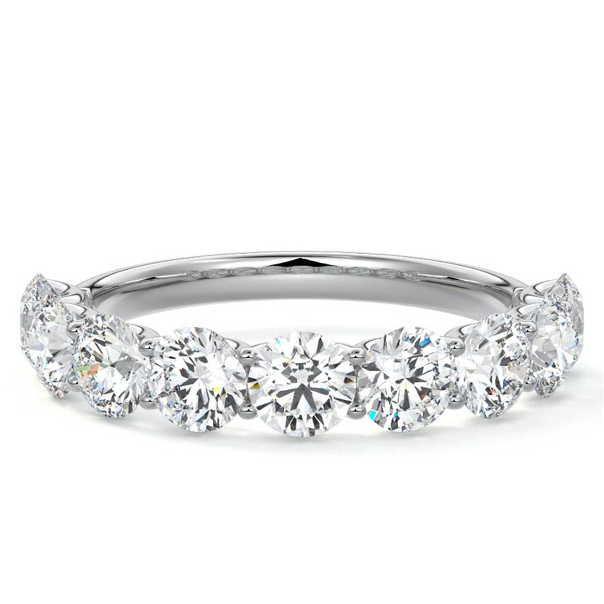 Angela - Seven Stone Wedding Band Ring