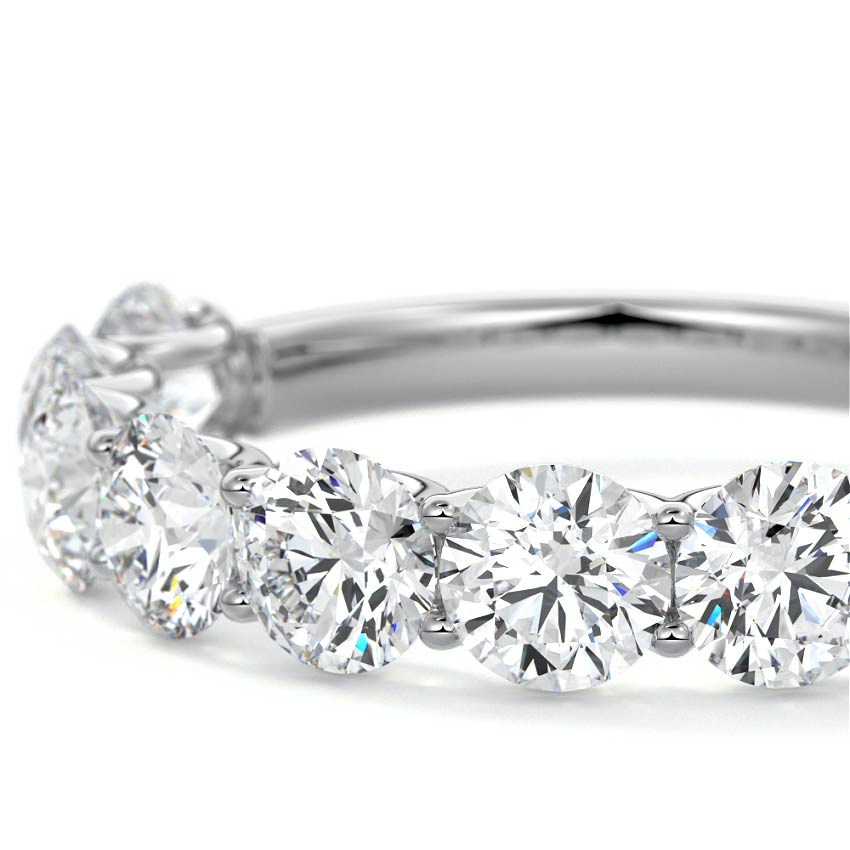 Angela - Seven Stone Wedding Band Ring