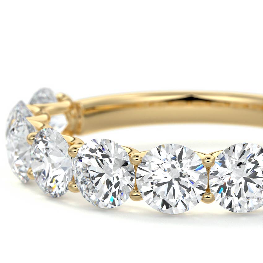 Angela - Seven Stone Wedding Band Ring