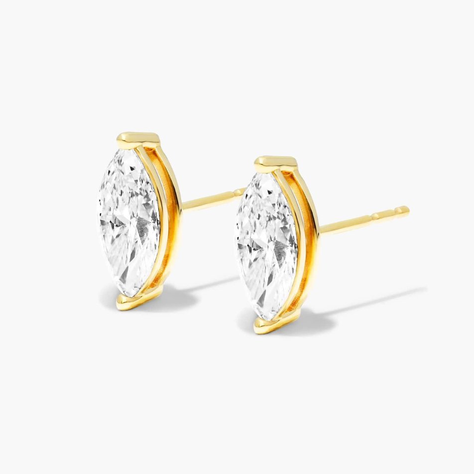 Hannah Marquise Lab-Grown Diamond Stud Earrings - Raphana Jewellery
