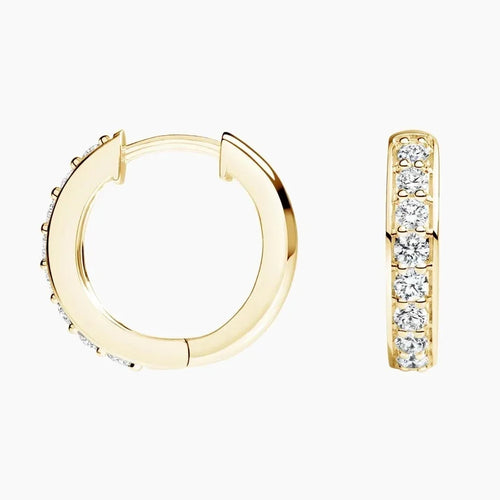 Channel-Set Hoop Moissanite Earrings by Nura Lab