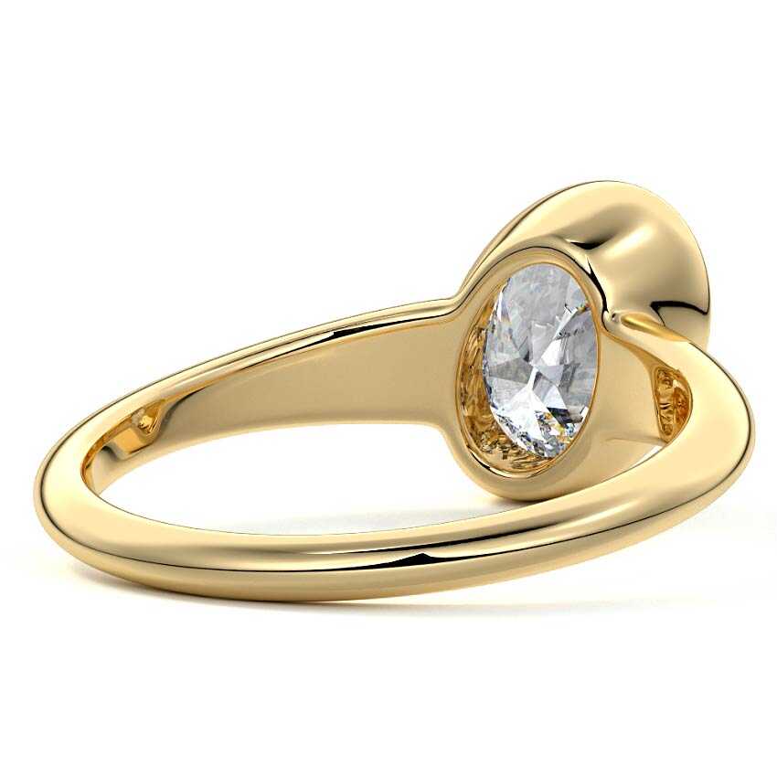 Nova - Unique Oval Cut Bezel Engagement Ring