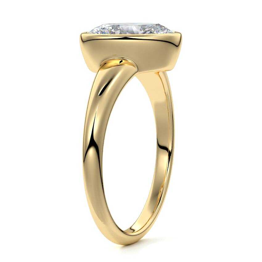 Nova - Unique Oval Cut Bezel Engagement Ring