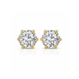 Laura - Lab Moissanite Stud Earrings in 14K Gold Nura Lab
