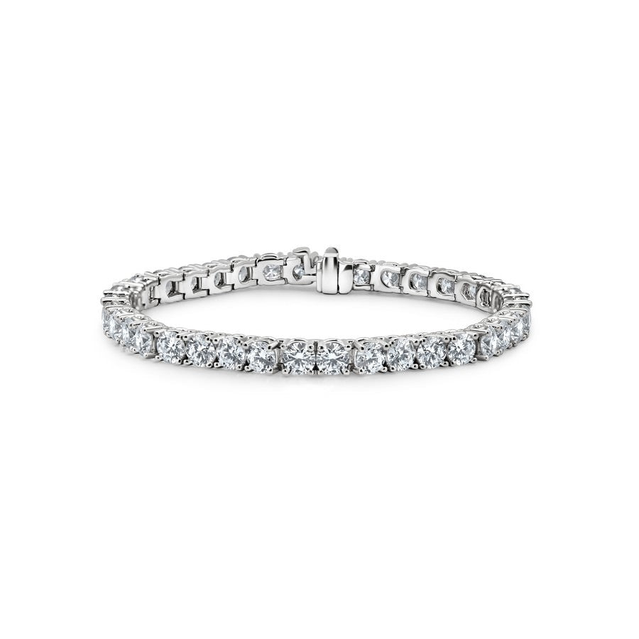 15 Carat lab-grown diamond tennis bracelet in 14K white gold, 7 inch (18 cm), VS–SI, F–G – Nura Lab