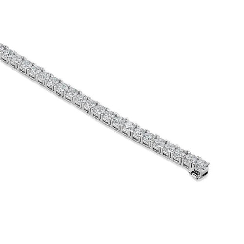 15 Carat lab-grown diamond tennis bracelet in 14K white gold, 7 inch (18 cm), VS–SI, F–G – Nura Lab