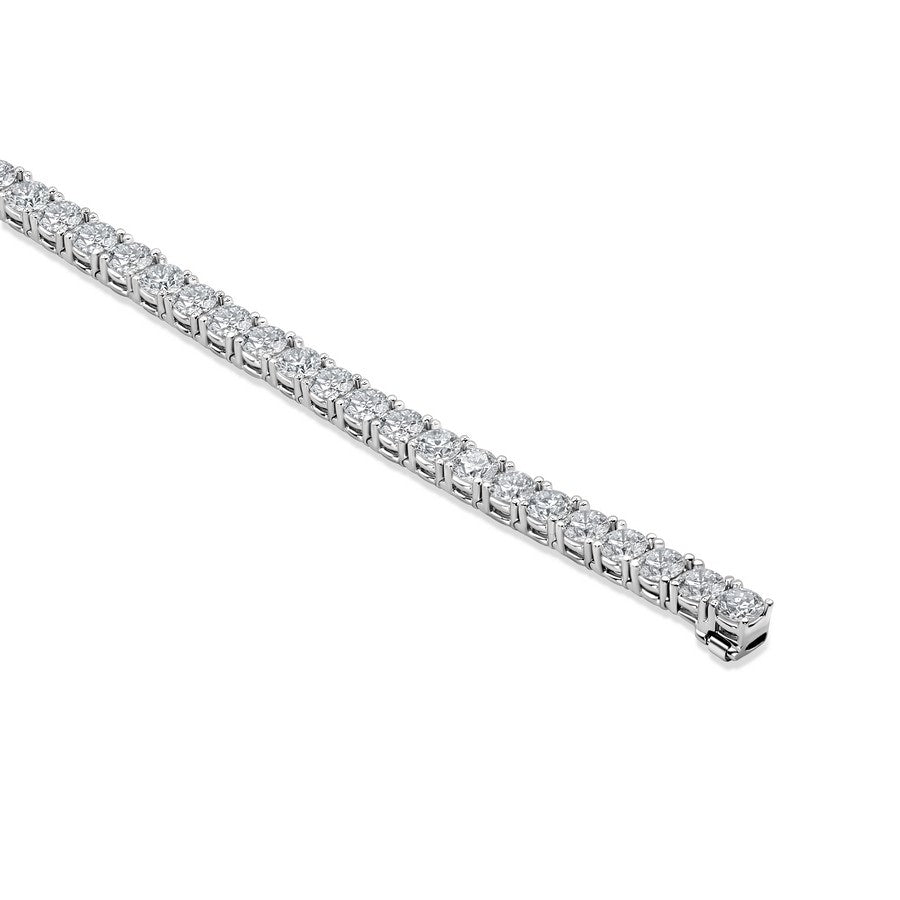 15 Carat lab-grown diamond tennis bracelet in 14K white gold, 7 inch (18 cm), VS–SI, F–G – Nura Lab