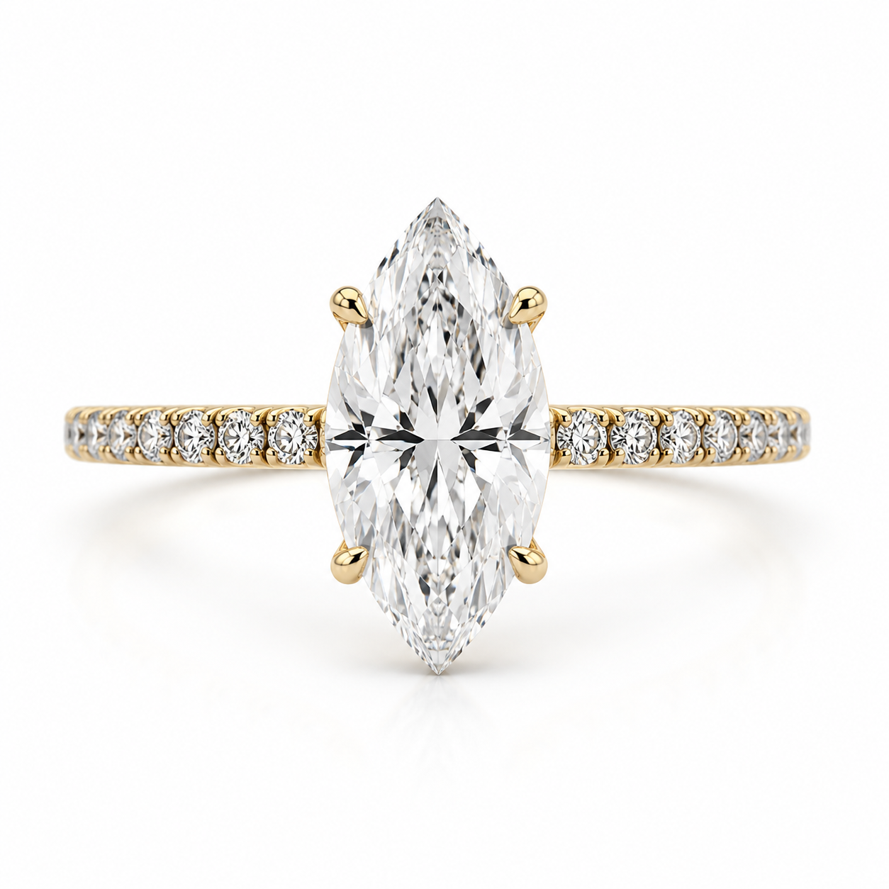 Marquise Cut Lab-Grown Engagement Ring