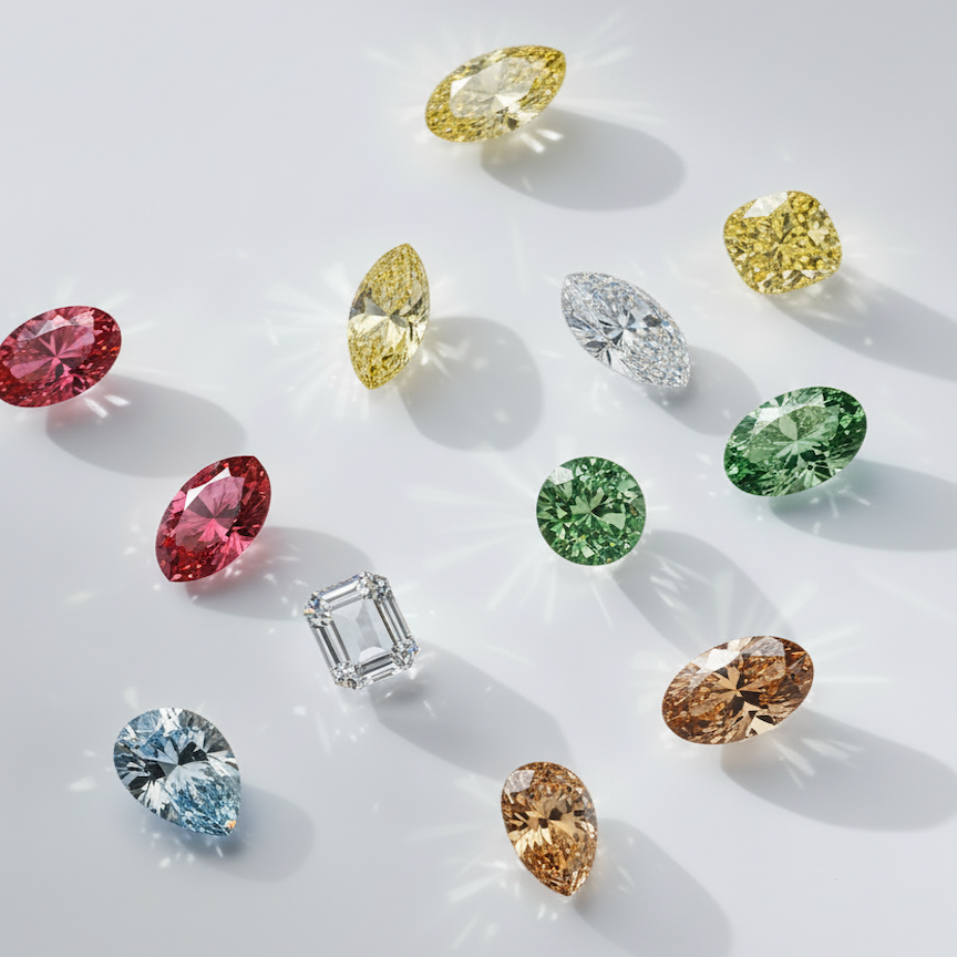 Moissanite engagement rings NZ featuring oval, radiant and cushion cut designs in gold and platinum by Nura Lab
